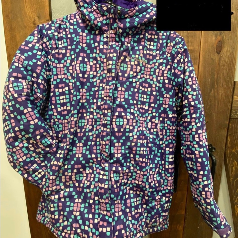 • EUC • Columbia Multi Colored Snow Jacket • Sz. Girl 18